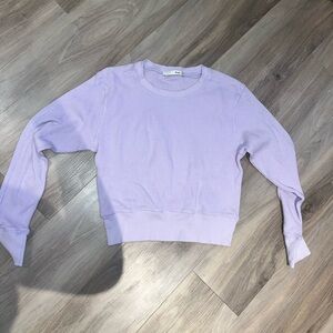 Purple Waffle-Knit Aritzia Long Sleeve